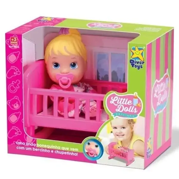 Boneca BABY Little DOLLS Bercinho Divertoys 8010