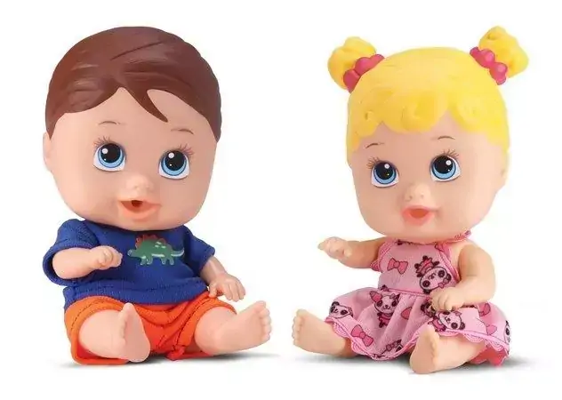 Boneca Little Dolls Gêmeos - Menina e Menino - Divertoys