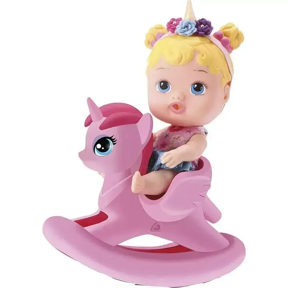Boneca Little Dolls Balancinho Unicórnio - Divertoys