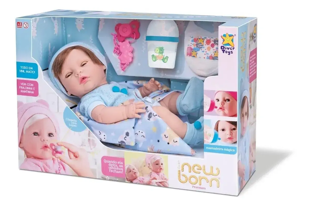 Diver New Born Premium Menino C/cabelo