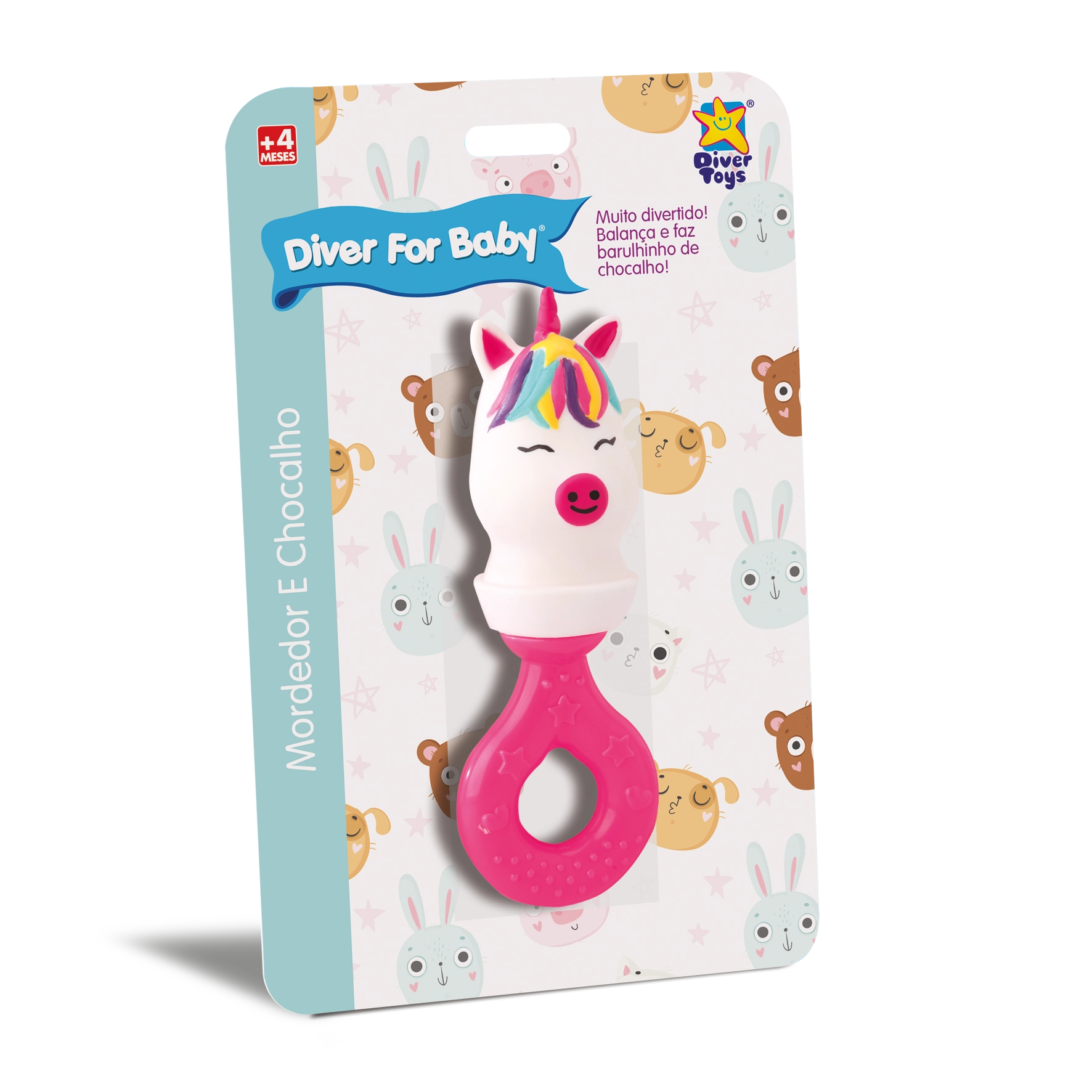 Mordedor E Chocalho De Unicórnio Divertoys