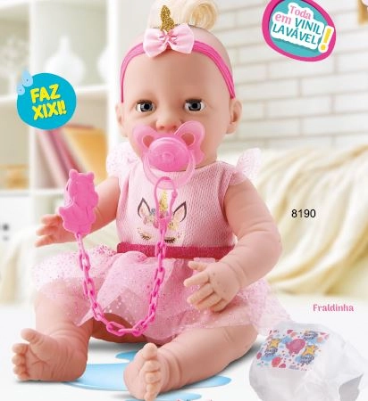 Boneca Diver New Born - Unicórnio Fofinho - Divertoys