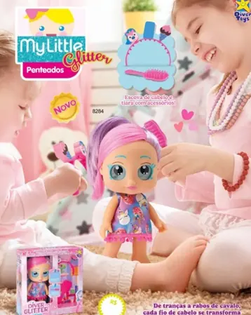 Boneca My Little Glitter Penteados