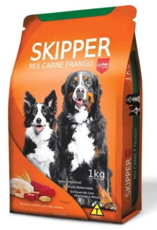 Racao Skipper Caes 1kg Adulto Vegetais