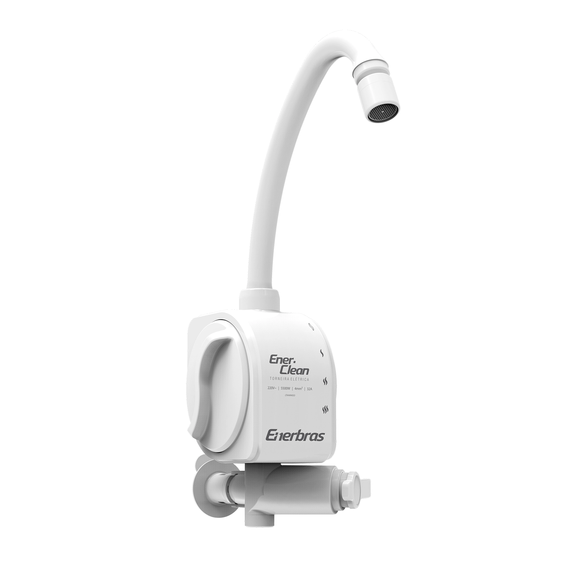 Torneira Elétrica de Parede para Cozinha com Bica Alta Articulável Branco 127V (110V) Enerclean Enerbrás
