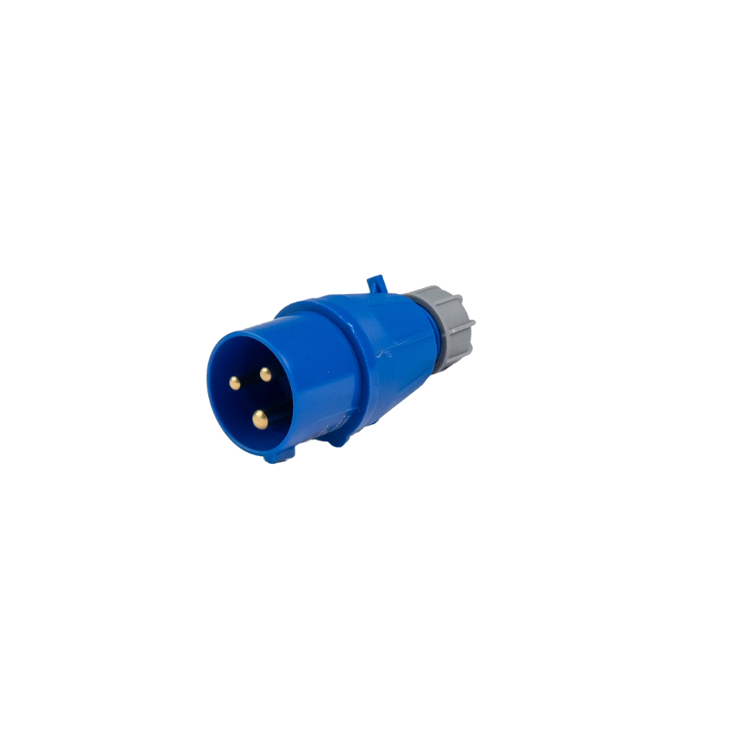 Plug Móvel Industrial 2p+t 16a 6h 220v Azul