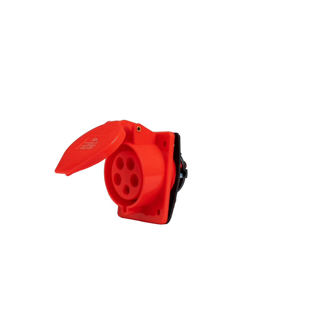 Tomada Embutir Industrial 3p+n+t 32a 6h 380v Vermelho