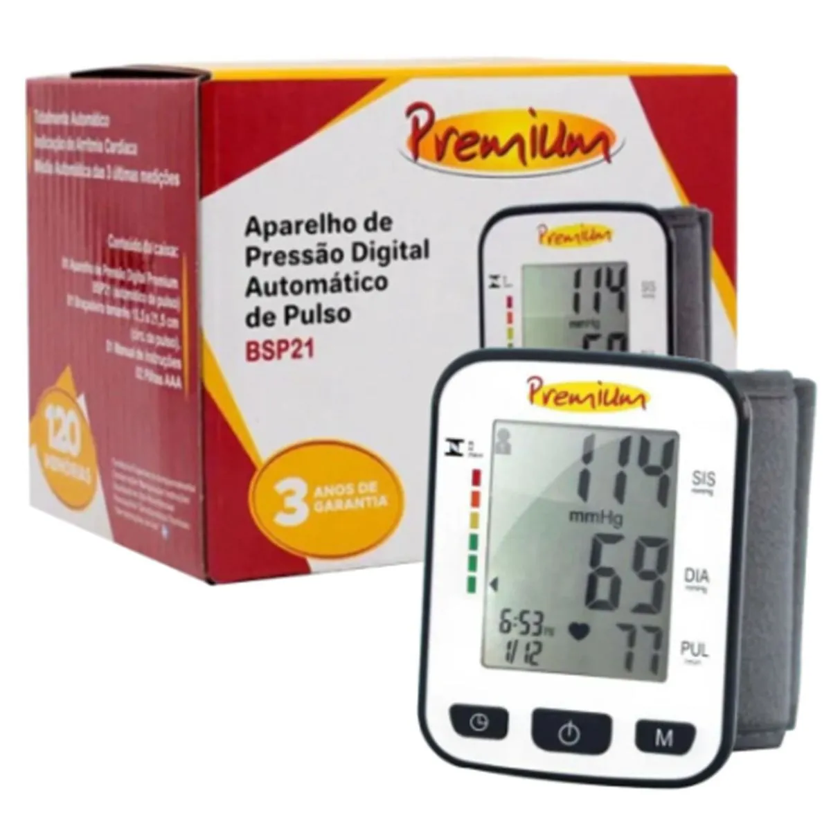 Aparelho de Pressão Digital de Pulso Premium BSP-21