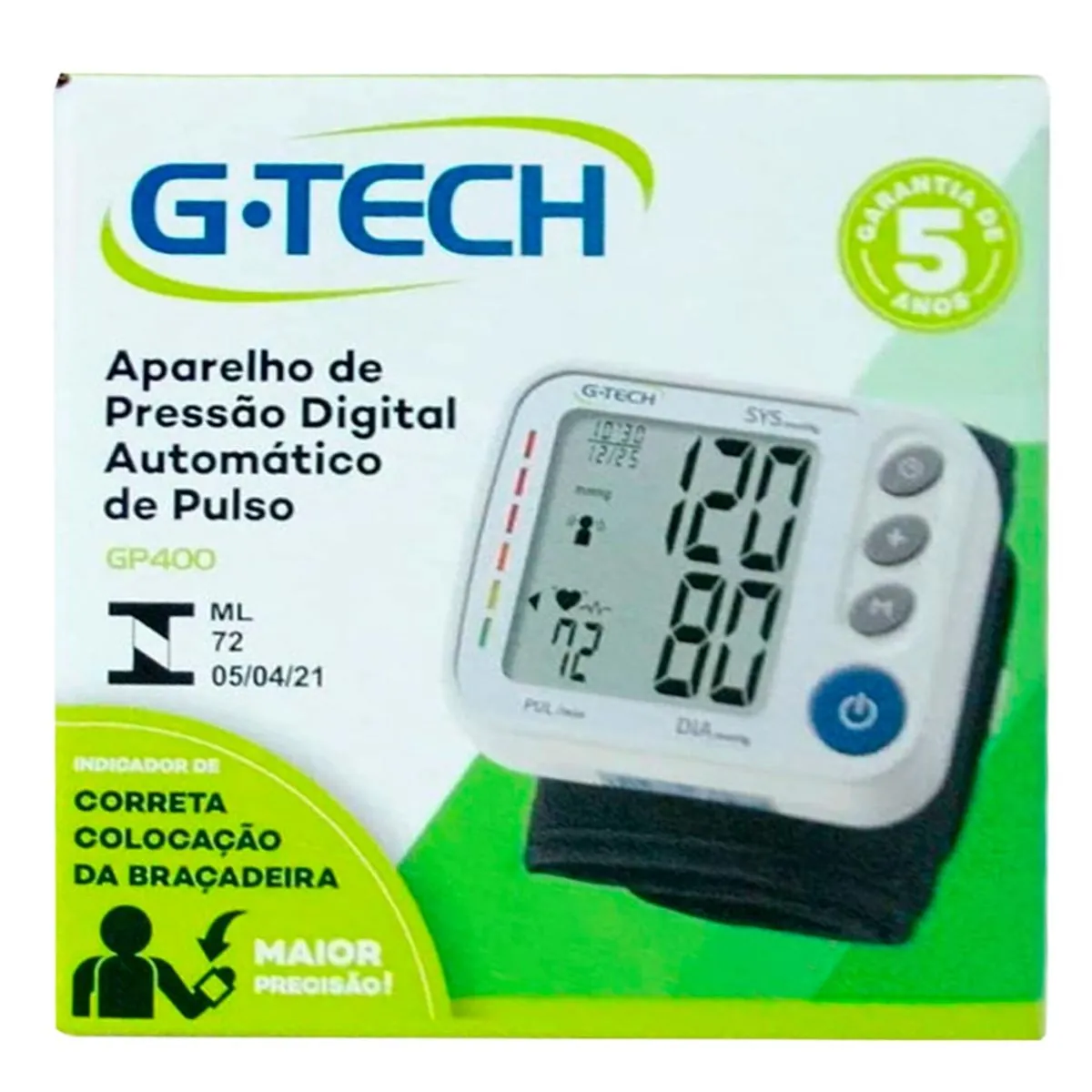 Aparelho De Pressão Digital Automático De Pulso Gtech Gp400