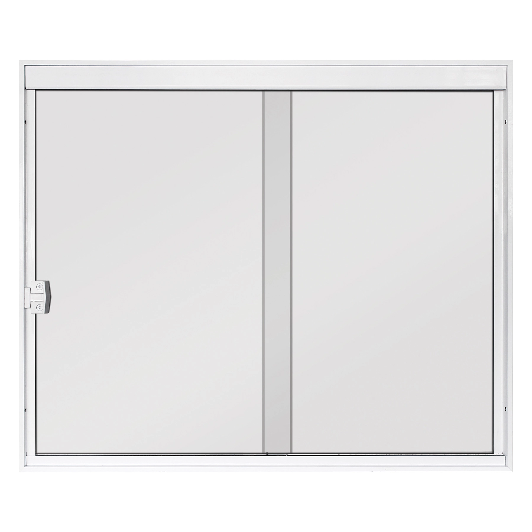 Janela de Alumínio de Correr 2 Folhas 100x120cm com Vidro 8mm Temperado Temperclean TP Clean Branca