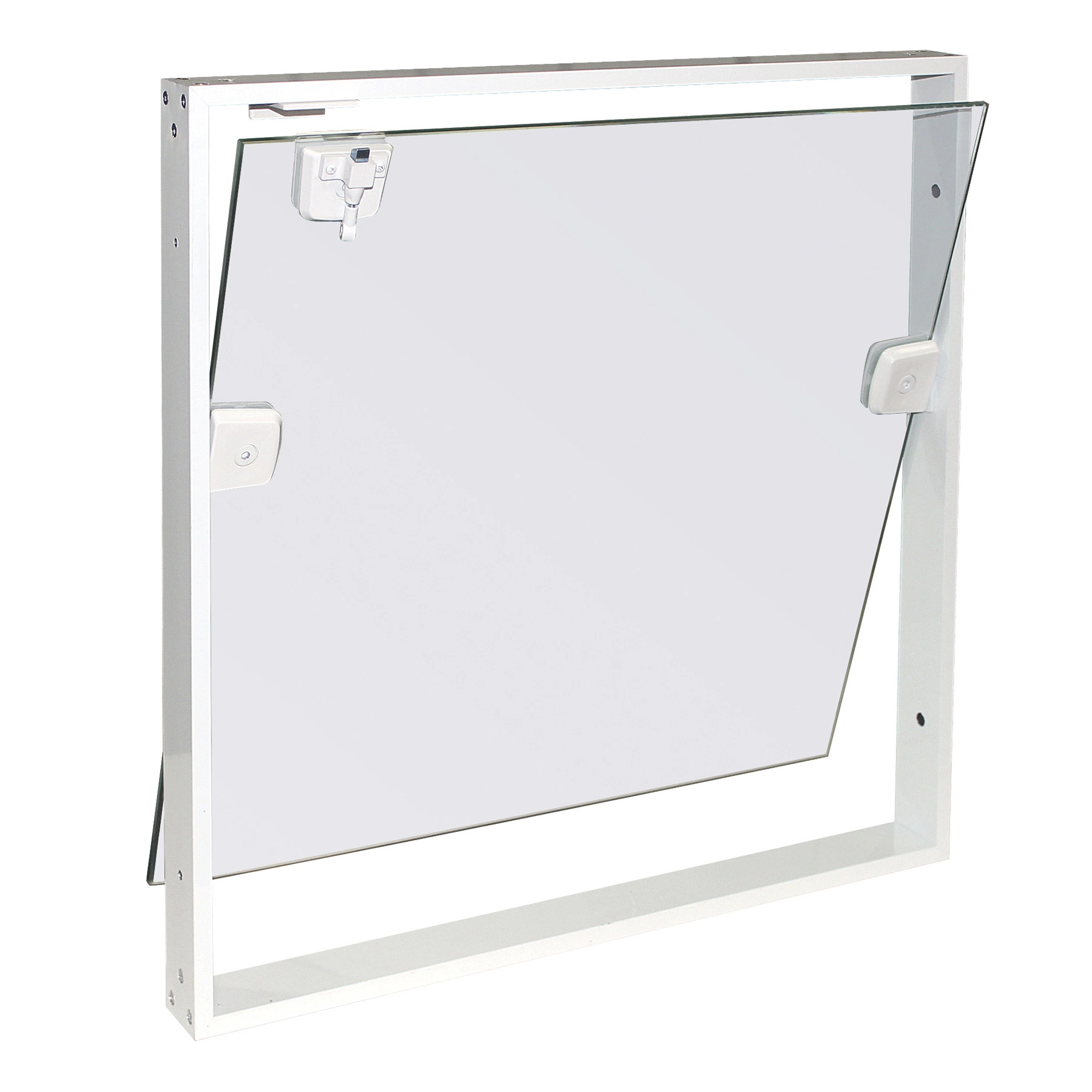 Janela de Alumínio Maxim-ar 60x60cm com Vidro 8mm Temperado 90 Gradi TP Clean Branca