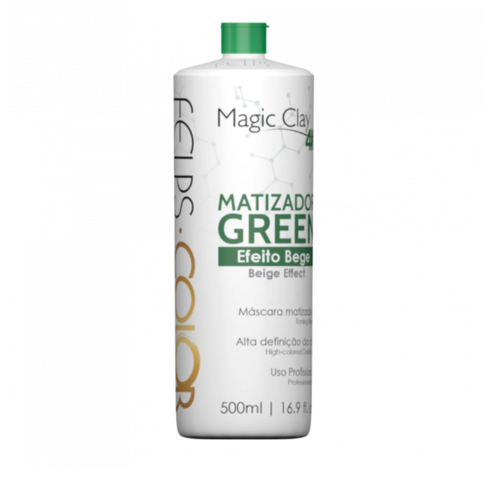 Mascara Felps Matizador Green Efeito Bege 500ml
