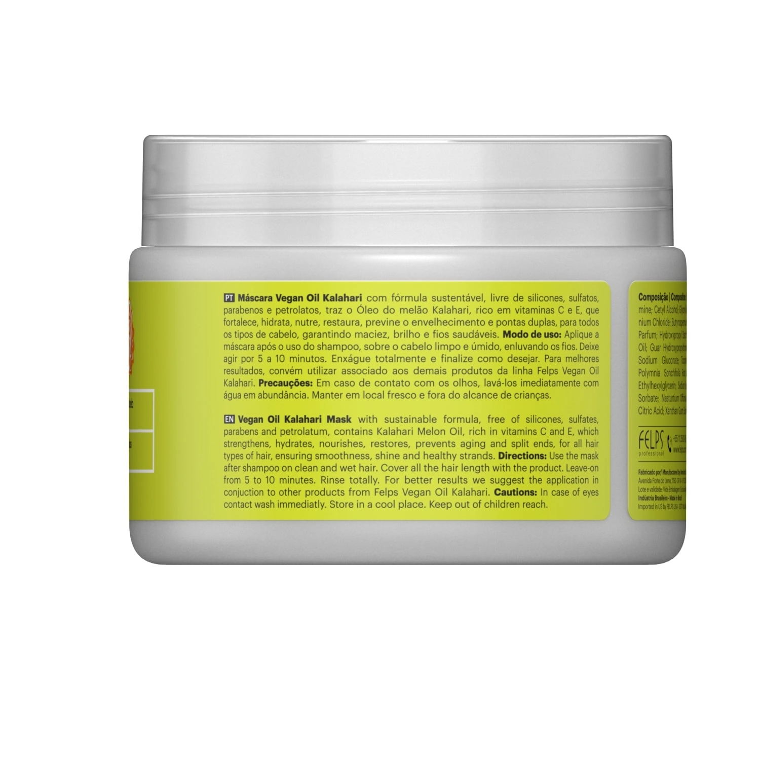 Creme/mascara Tratamento Felps Vegan Oil Kalahari 300g
