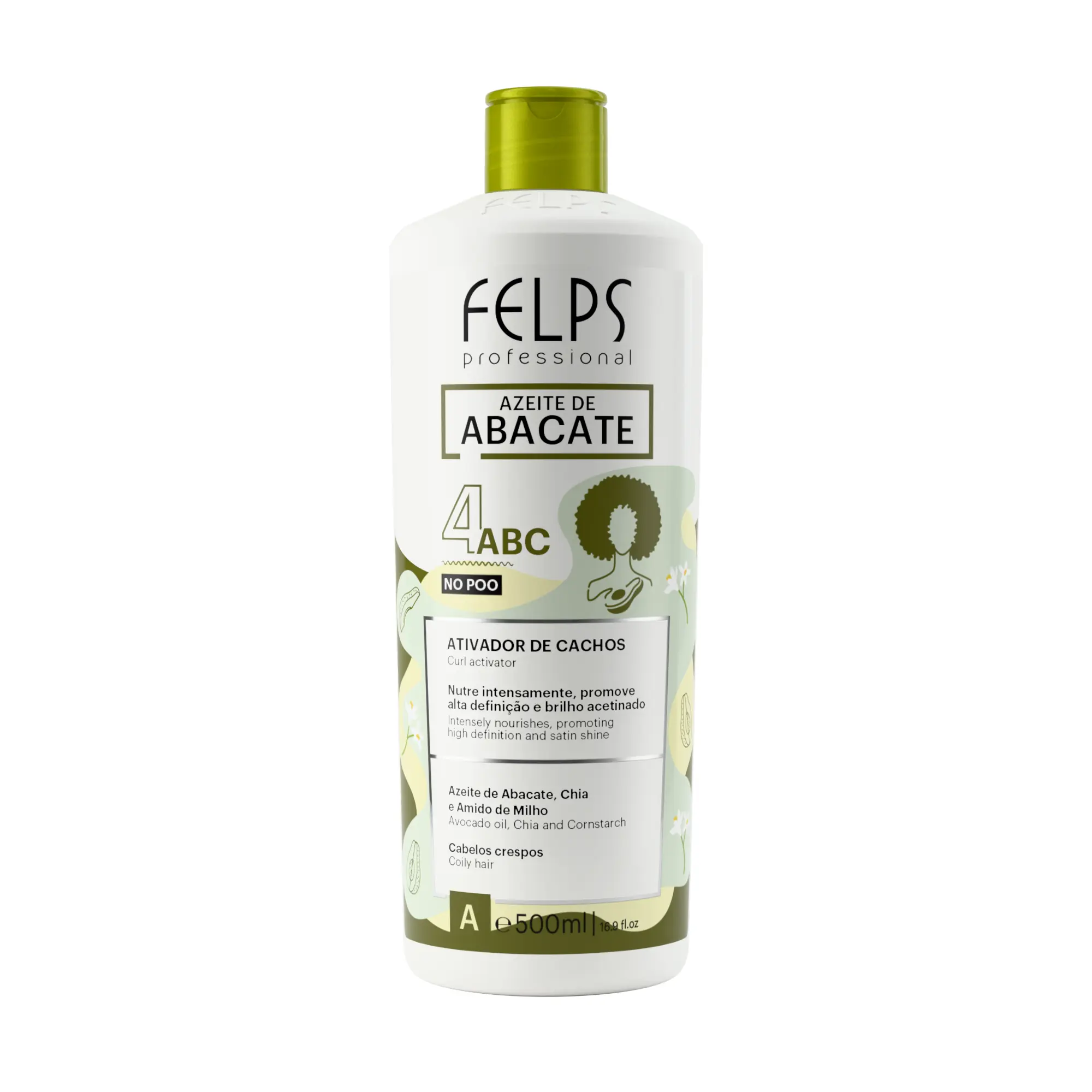 Ativ Cachos Felps 500ml Az Abacate 4abc