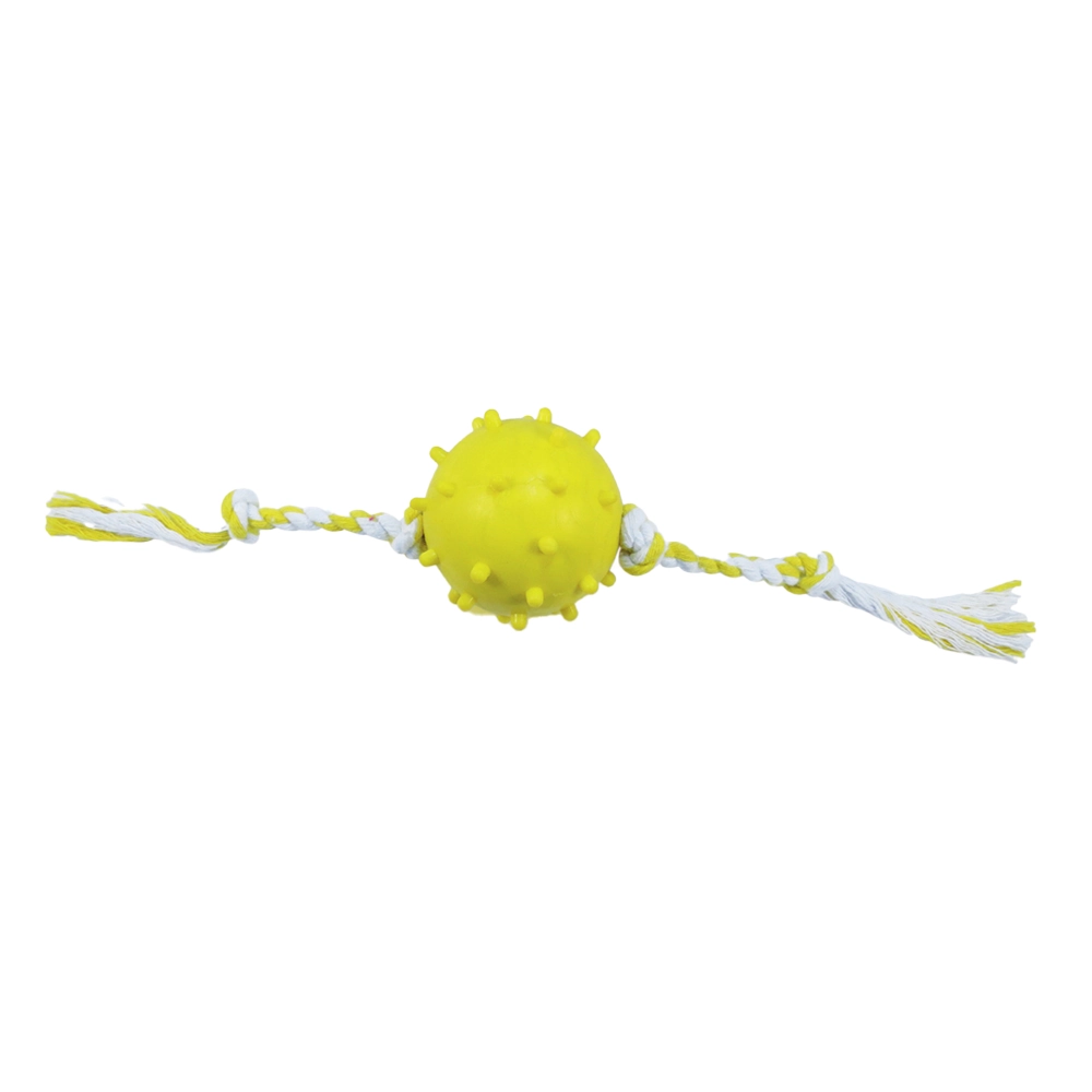 Brinquedo Pet Injet Bola Maciça Com Corda Cravo 75mm