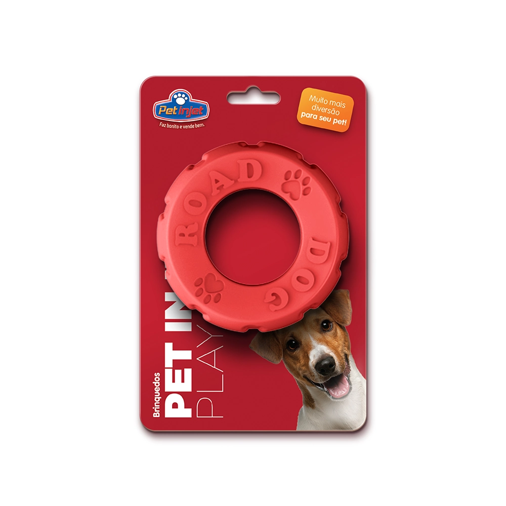 Pet Injet Pneu Vermelho Embalagem 1unidade