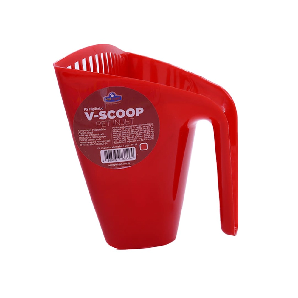 Pá Higiênica V Scoop Furba Vermelho