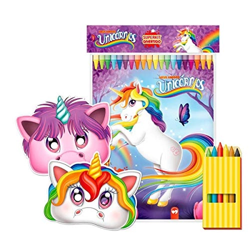 Livro Vale Das Artes P/colorir Unicornio C/giz De Cera