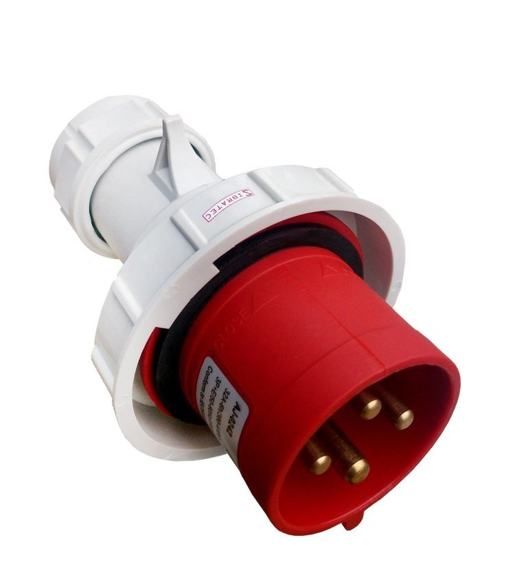 Plugue Pendente Industrial 380vca Vermelho 32a 6h 3p+t Ip67