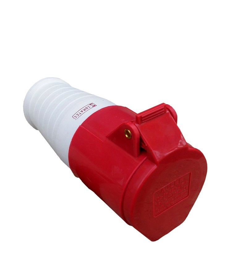 Tomada Industrial De Acoplamento Pendente 380vca Vermelho 16a 6h 3p+t