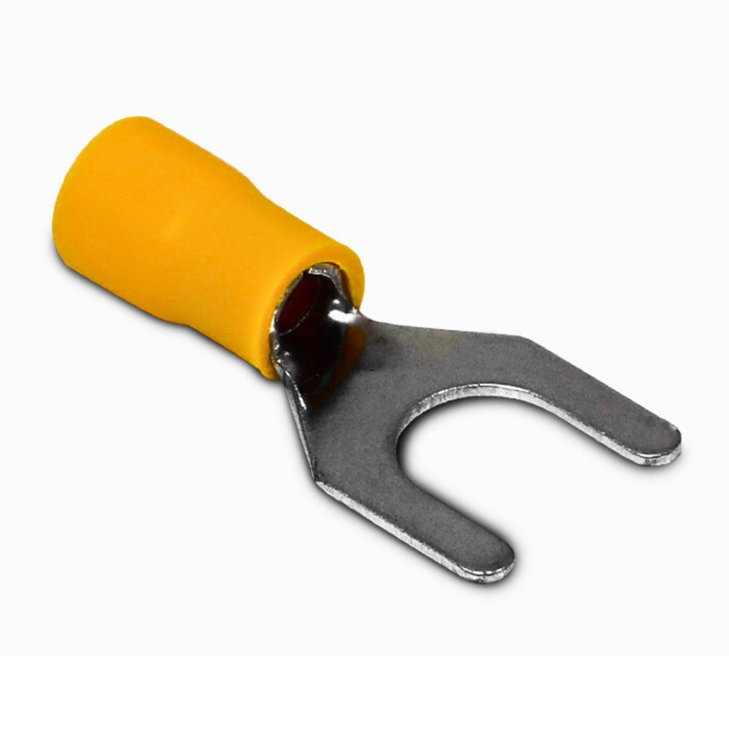 Kit Terminal Pré-isolado Sv Forquilha 8,5mm | Cabo 4 E 6mm² | Amarelo | 100 Peças