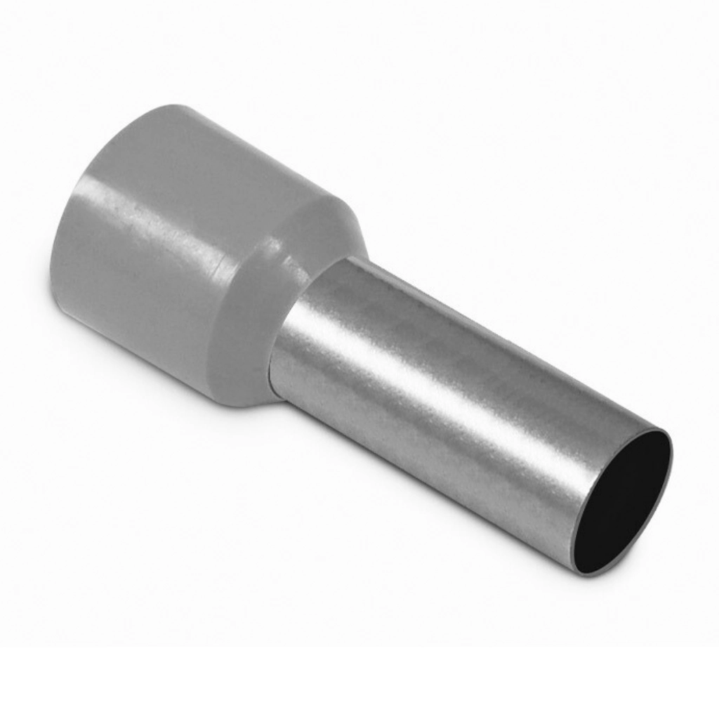 Kit Terminal Pré-isolado Tubular Simples 35mm² | Cinza | 100 Peças