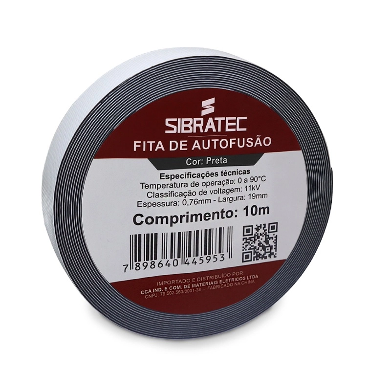 Fita Isolante Auto Fusão 19mm X 10m