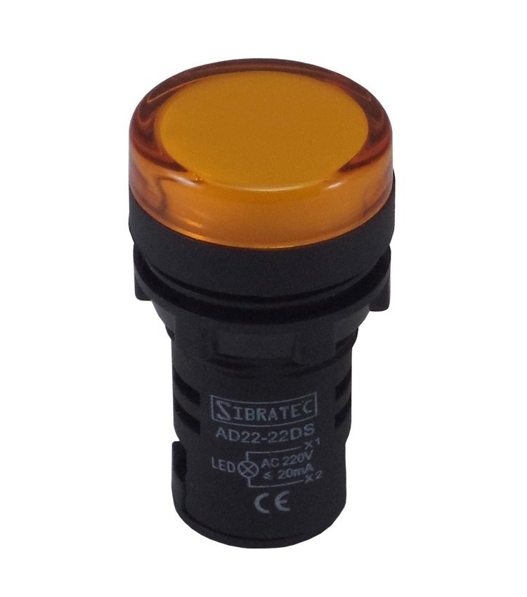 Sinaleiro Led 22mm 24vcc/vca Amarelo