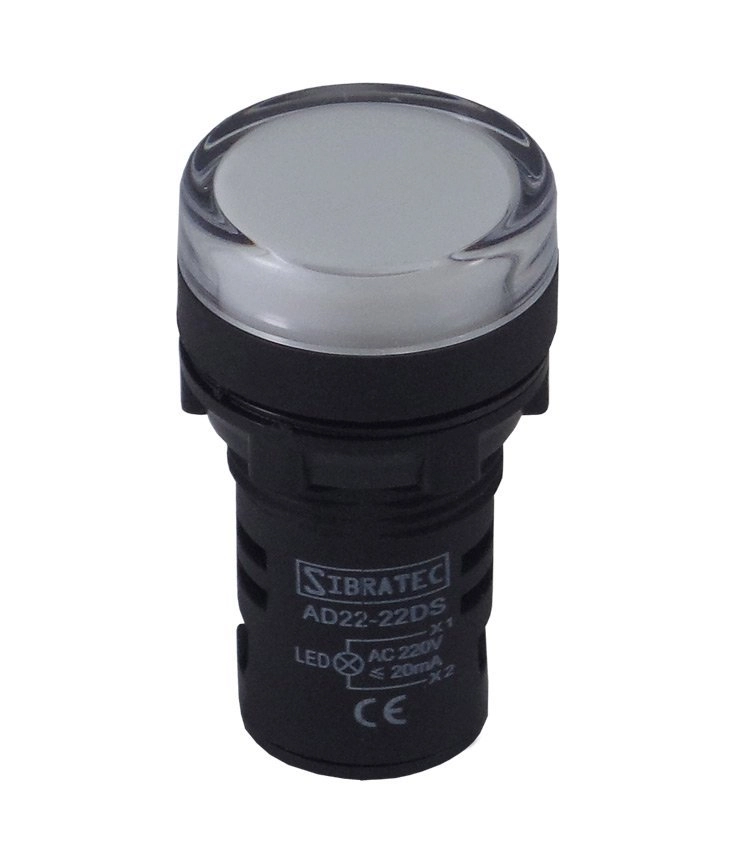 Sinaleiro Led 22mm 24vcc/vca Branco