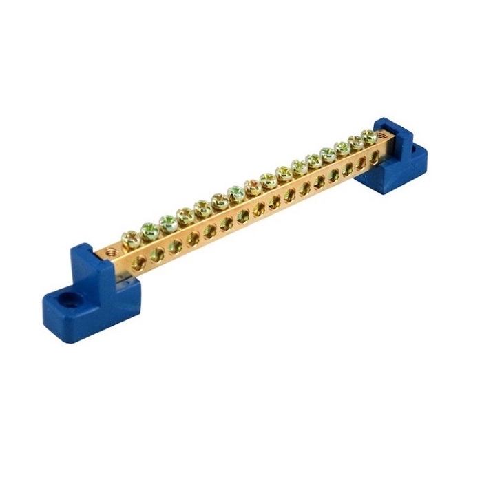 Barramento Neutro Hc-004 80a 16 Vias Fixação Por Parafusos