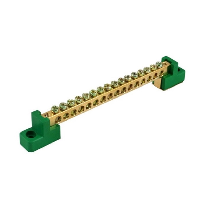 Barramento Terra Hc-004 80a 16 Vias Fixação Por Parafusos