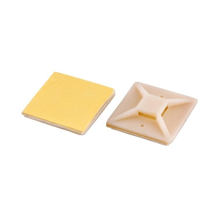 Fixador Auto Adesivo 20x20 Mm Branco 100 Peças