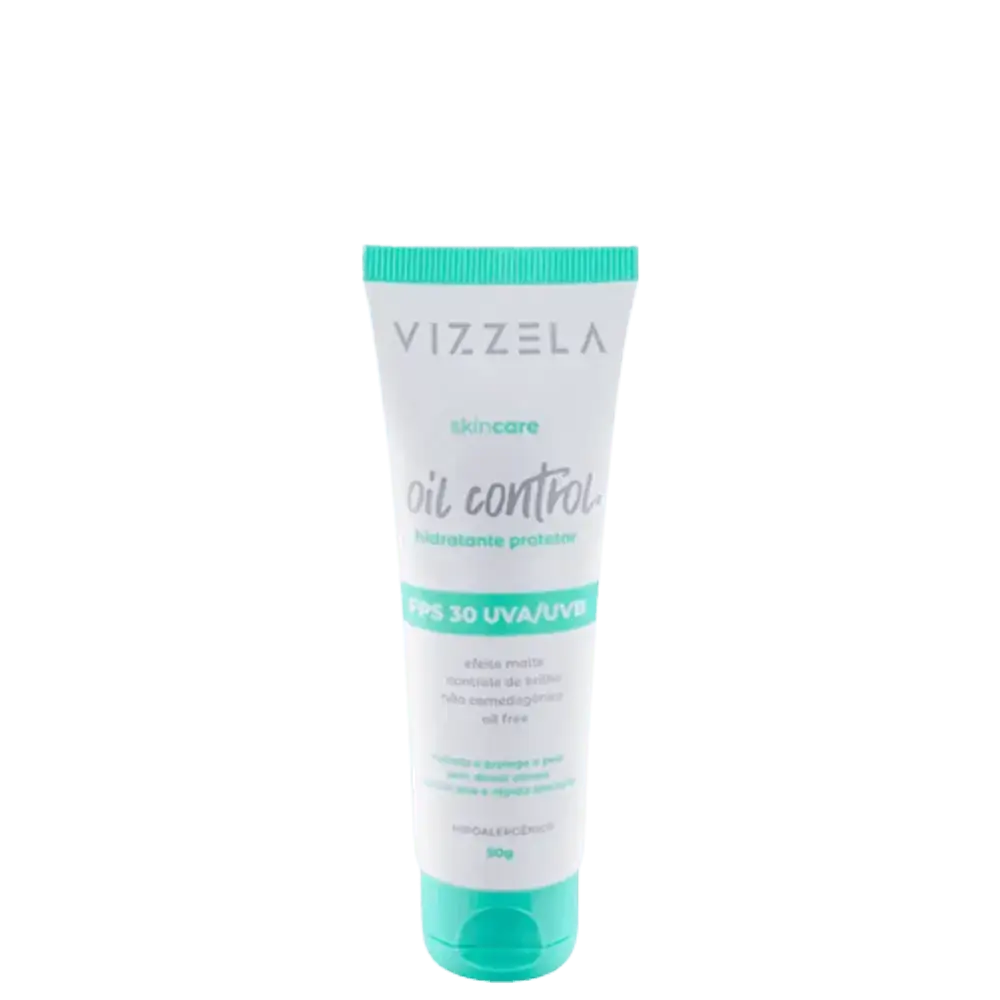 Hidratante Creme Protetor Efeito Matte Vizzela Oil Control Caixa 50g