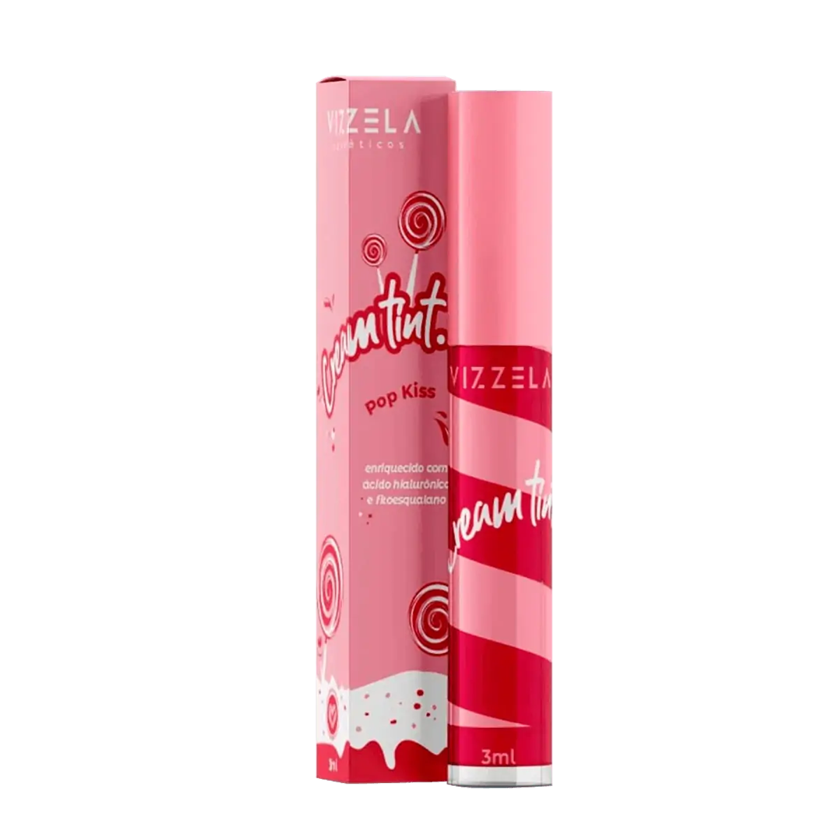 Cream Tint Lollipop Vizzela Cor Pop Kiss 7g