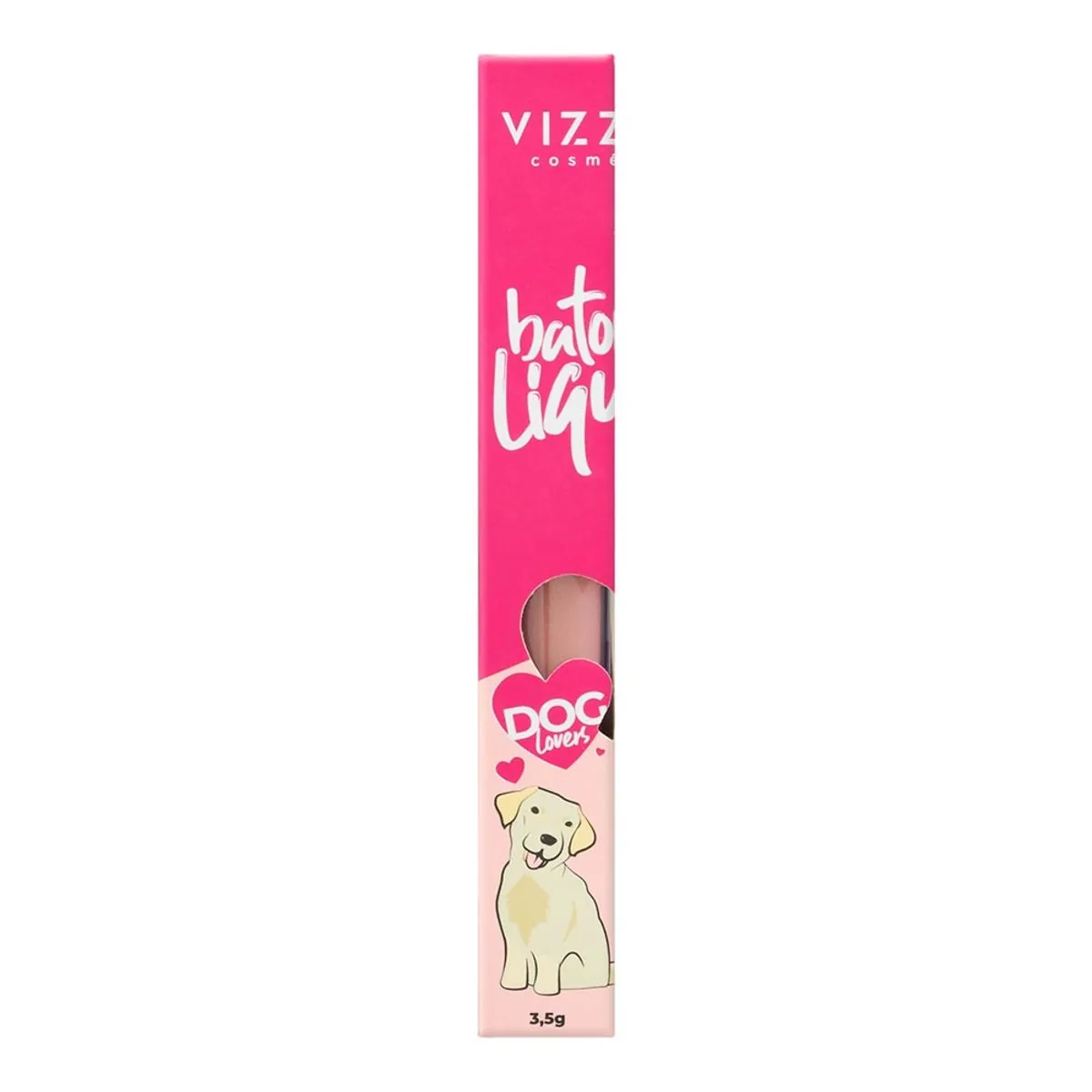 Batom Líquido Vizzela Cosméticos Matte Labrador 24 Horas Dog Lovers Longa Duração 3,5g
