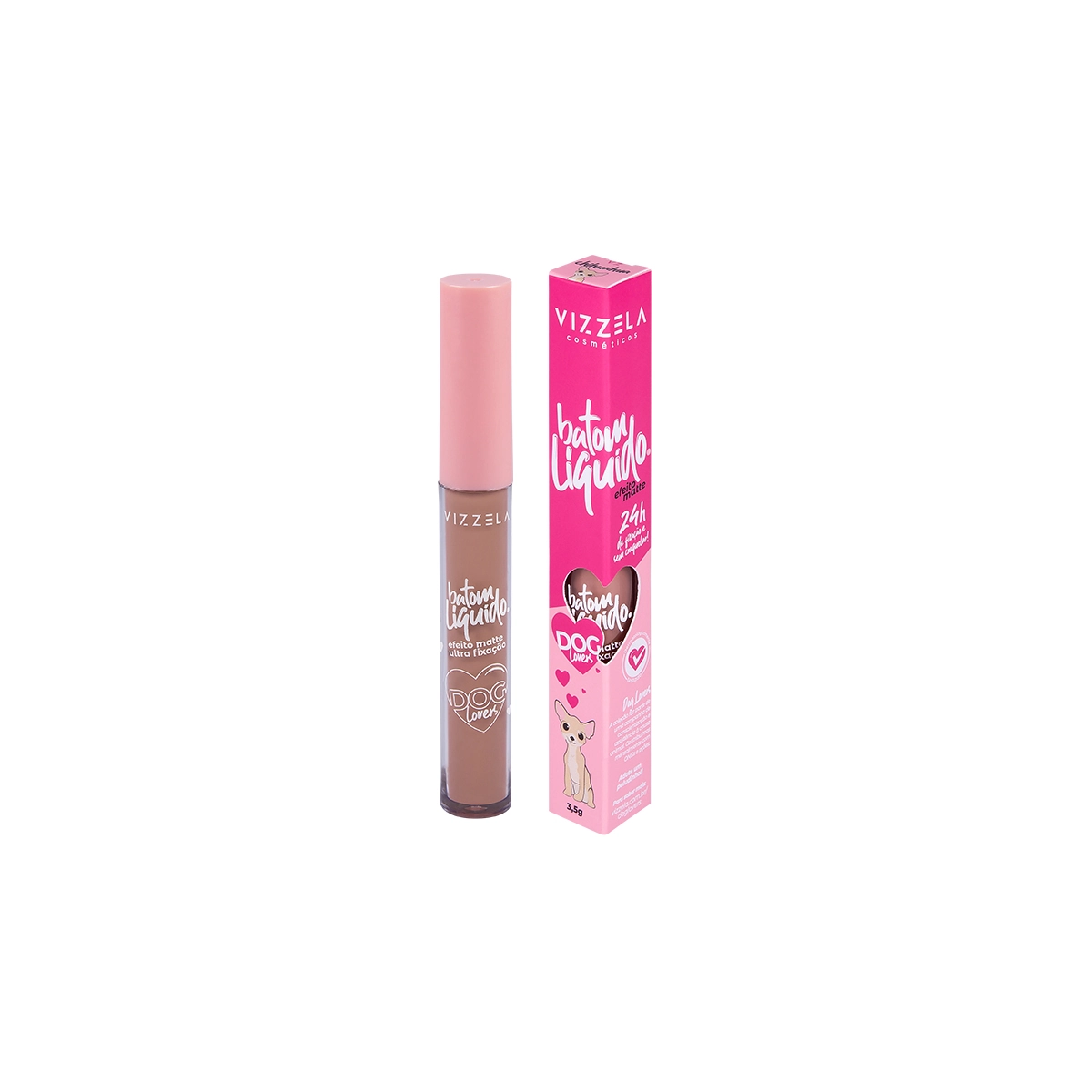 Batom Liquido Matte Chihuahua Cor N 18 Vizzela 3,5g