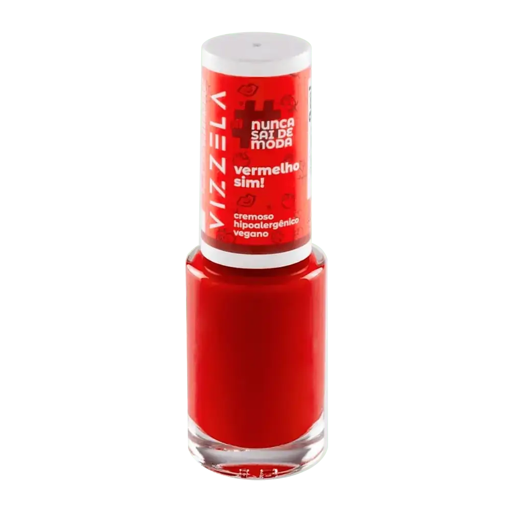 Esmalte Cremoso Vermelho Sim Vizzela Nunca Sai De Moda Frasco 9ml
