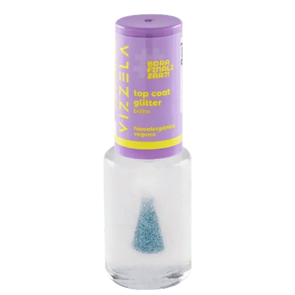 Top Coat Glitter Brilho Vizzela