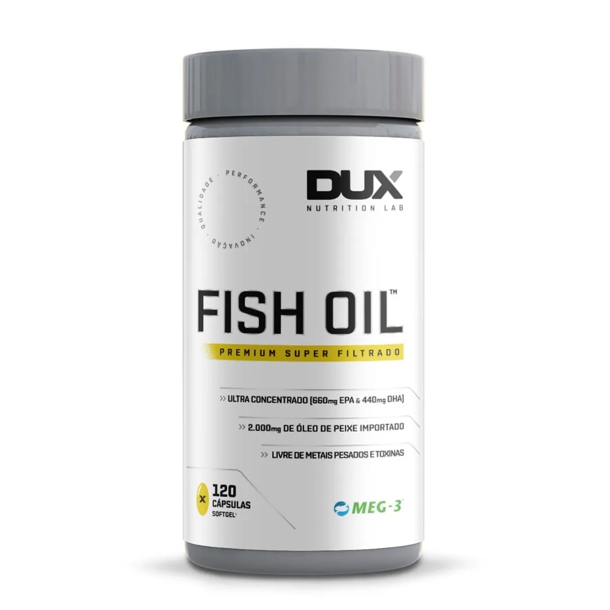 Fish Oil Pote 120 Cápsulas Dux Nutrition