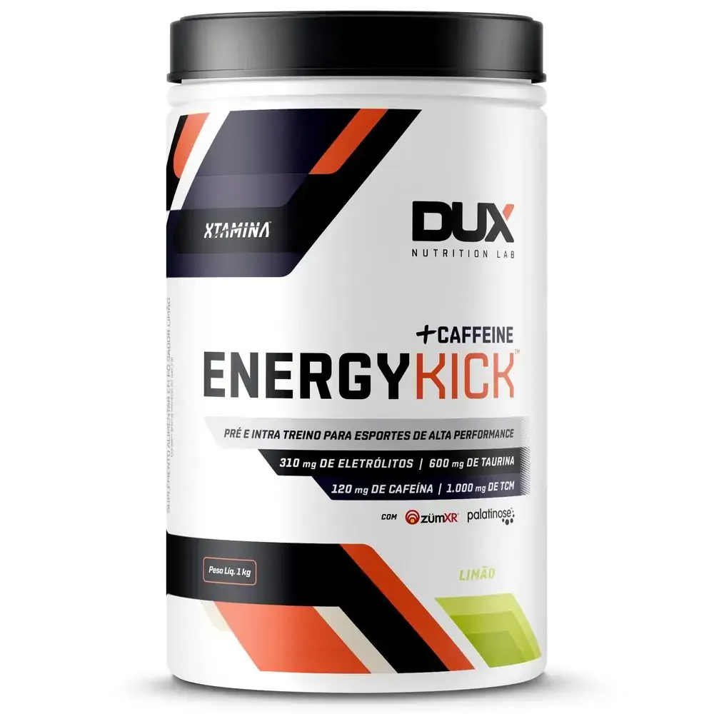 ENERGY KICK CAFFEINE POTE 1000G Dux Nutrition - Sabor Limão - 1000g