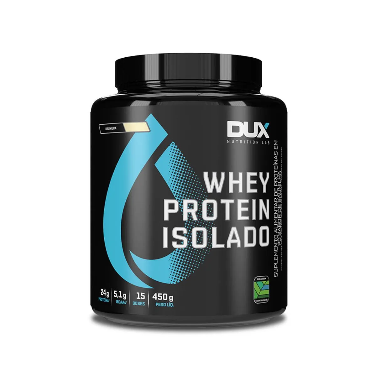 Whey Protein Isolado Pote 450G Dux Nutrition Baunilha - 450G