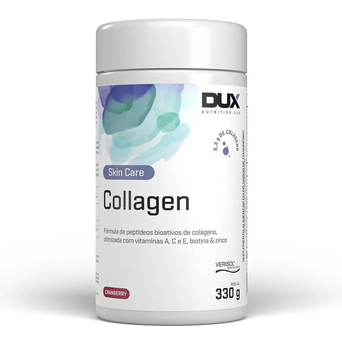 Colágeno Pó Cranberry Dux Nutrition Lab Collagen Pote 330g