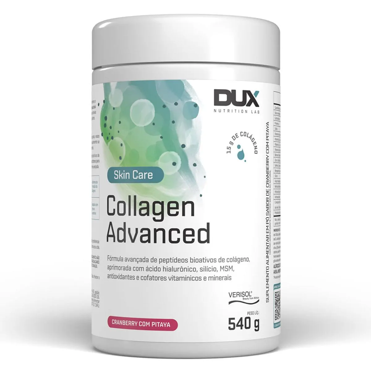 Colágeno Pó Cranberry E Pitaya Dux Nutrition Lab Collagen Advanced Pote 540g