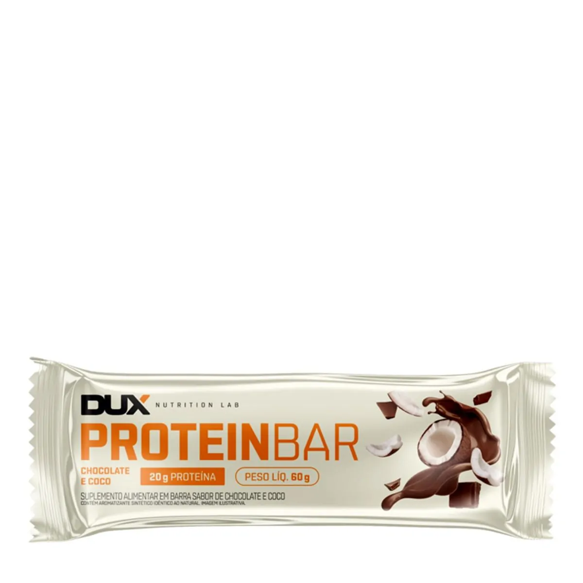 Barra De Proteína Dux Nutrition Lab Chocolate e Coco 60g
