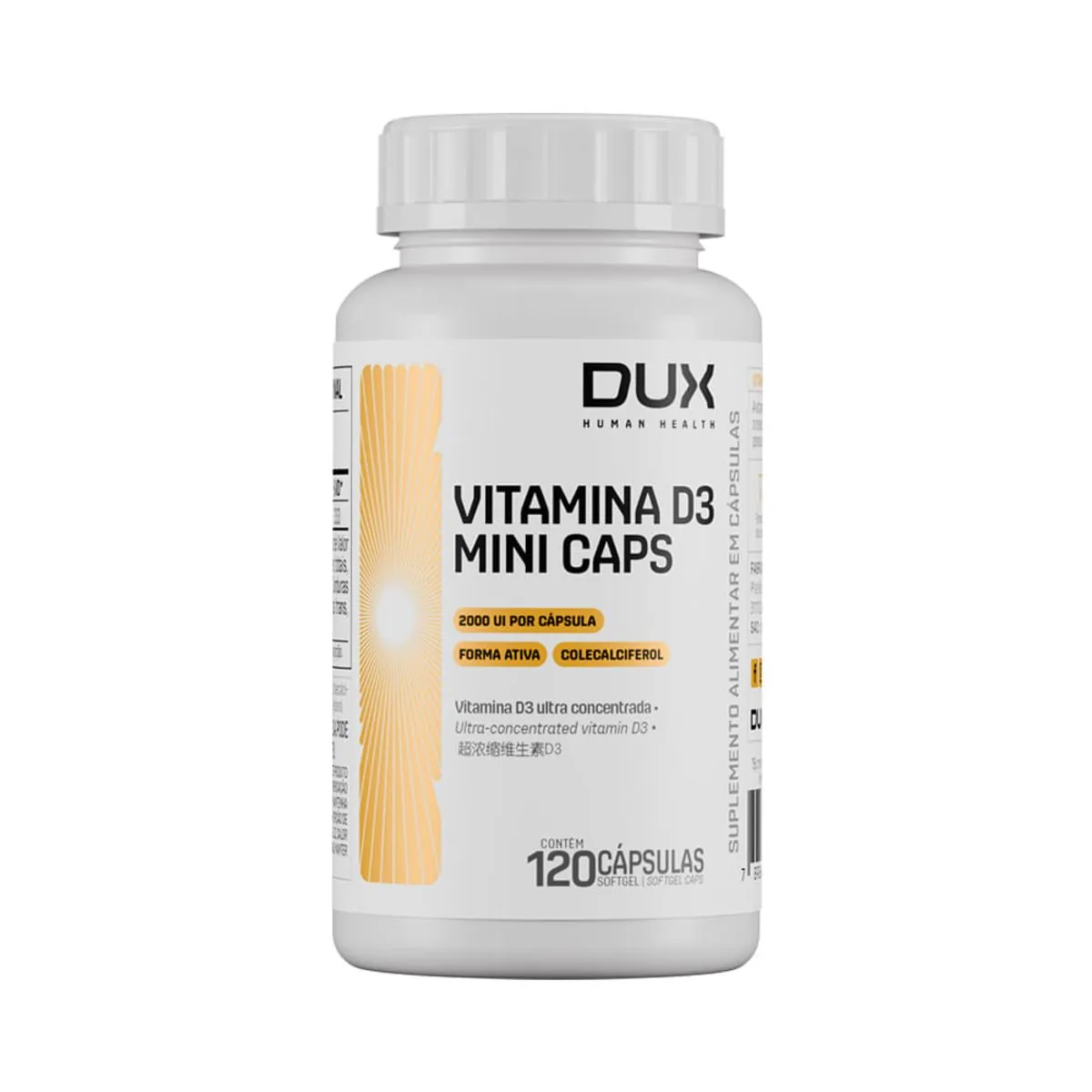 VITAMINA D3 MINI CAPS - POTE 120 CÁPSULAS - POTE 120 CAPS
