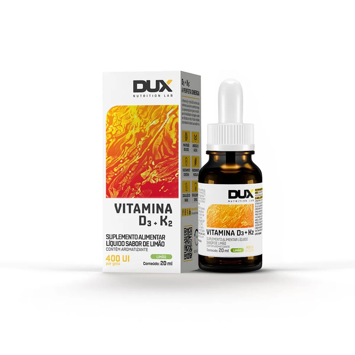 Vitamina D3 + K2 - 20Ml Limão