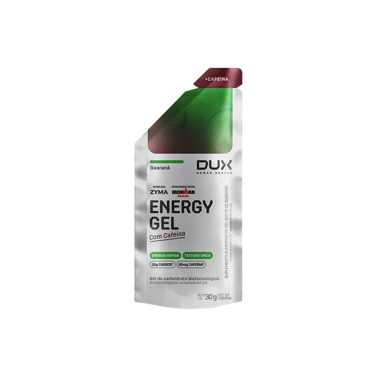 ENERGY GEL COM CAFEINA 30G - unitario - GUARANÁ COM CAFEINA