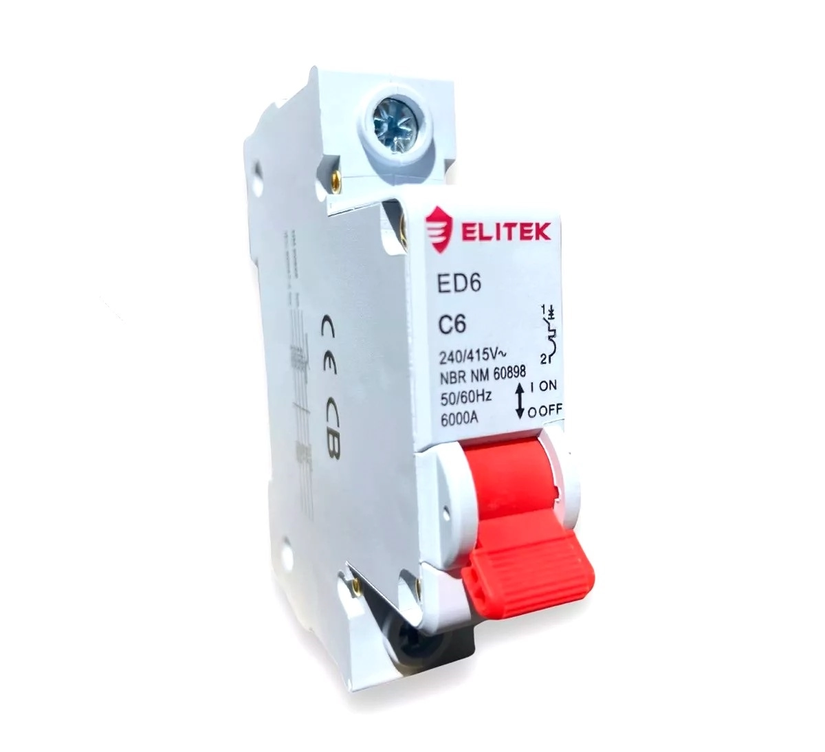 Disjuntor Unipolar Elitek 10 Até 63a Curva C - Ed61 - 10a