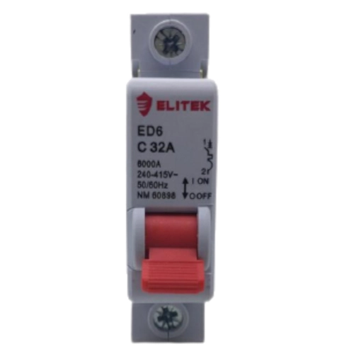 Disjuntor 1p 6ka Elitek 32a