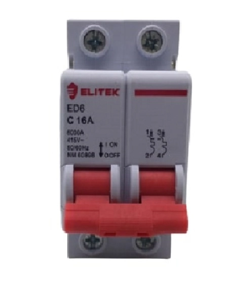Disjuntor Bipolar Ed6 16a 2p Curva C 6ka